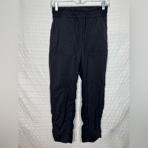 Lululemon Women’s Black Dance Studio Mid-rise Drawstring Cropped Pants Size 4